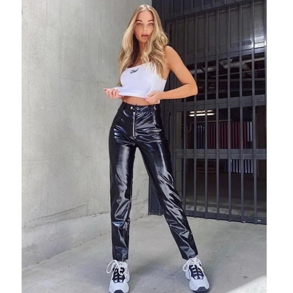 I.AM.GIA Pants - I.AM.GIA Nikole Black Faux Leather Pants Size: Large